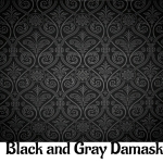 Black and Grey Damask