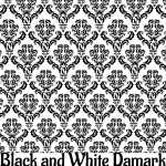 Black and White Damask